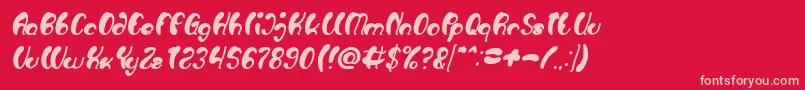 フォントLuxurious Sexy Bold Italic – 赤い背景にピンクのフォント