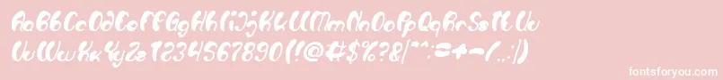 Шрифт Luxurious Sexy Bold Italic – белые шрифты на розовом фоне