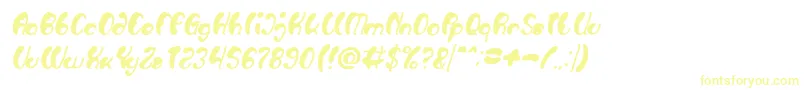 Luxurious Sexy Bold Italic-fontti – keltaiset fontit