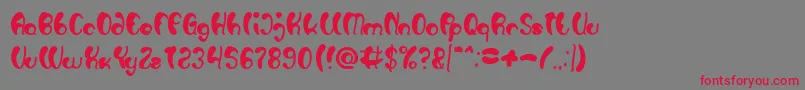 Luxurious Sexy Bold Font – Red Fonts on Gray Background