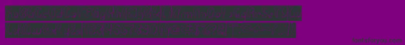 フォントLuxurious Sexy Hollow Inverse – 紫の背景に黒い文字