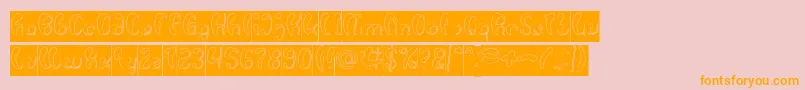 Luxurious Sexy Hollow Inverse Font – Orange Fonts on Pink Background