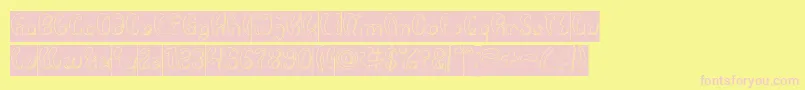 Luxurious Sexy Hollow Inverse Font – Pink Fonts on Yellow Background