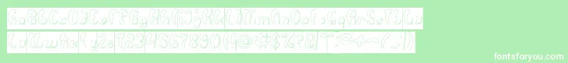 Luxurious Sexy Hollow Inverse Font – White Fonts on Green Background