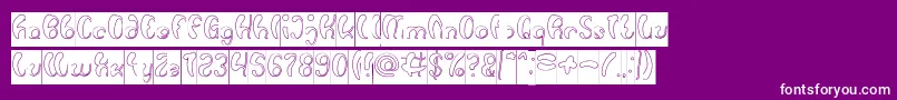 Luxurious Sexy Hollow Inverse Font – White Fonts on Purple Background