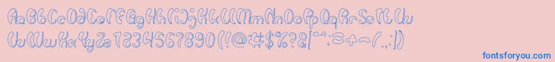 Шрифт Luxurious Sexy Hollow – синие шрифты на розовом фоне