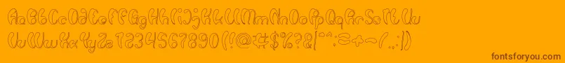 Шрифт Luxurious Sexy Hollow – коричневые шрифты на оранжевом фоне