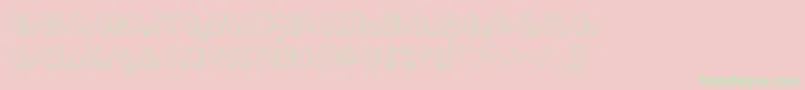 フォントLuxurious Sexy Hollow – ピンクの背景に緑の文字