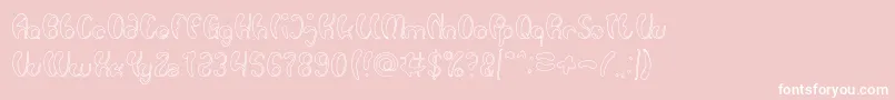 Шрифт Luxurious Sexy Hollow – белые шрифты на розовом фоне