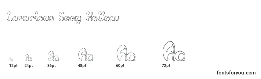 Luxurious Sexy Hollow Font Sizes