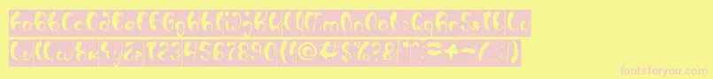 Luxurious Sexy Inverse Font – Pink Fonts on Yellow Background