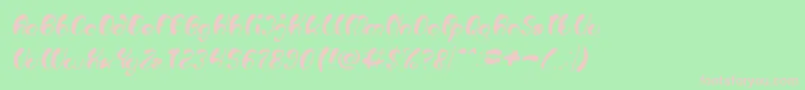 Fonte Luxurious Sexy Italic – fontes rosa em um fundo verde