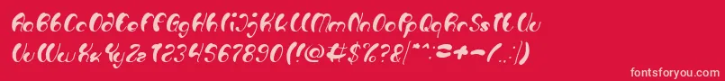 Luxurious Sexy Italic Font – Pink Fonts on Red Background