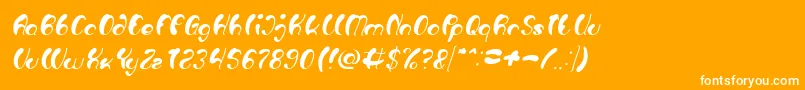 Luxurious Sexy Italic Font – White Fonts on Orange Background