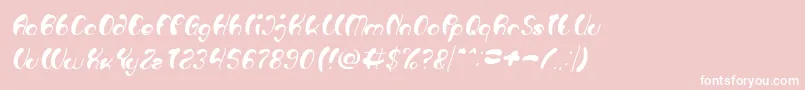 Luxurious Sexy Italic-Schriftart – Weiße Schriften auf rosa Hintergrund