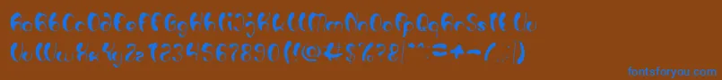 Luxurious Sexy Light Font – Blue Fonts on Brown Background