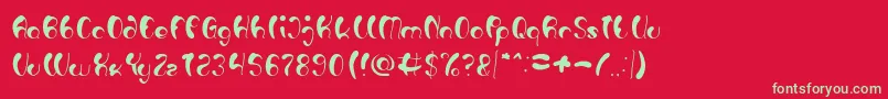 Luxurious Sexy Light Font – Green Fonts on Red Background
