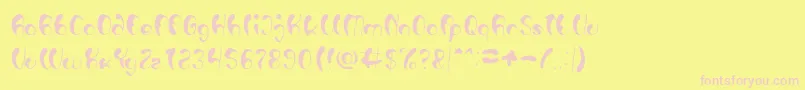 Luxurious Sexy Light Font – Pink Fonts on Yellow Background