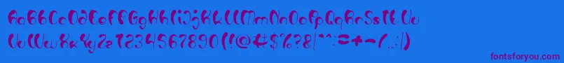 Luxurious Sexy Light Font – Purple Fonts on Blue Background