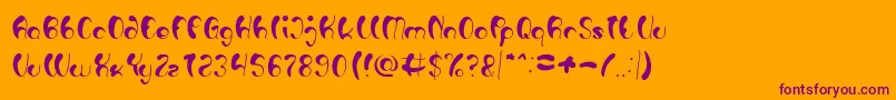 Luxurious Sexy Light Font – Purple Fonts on Orange Background