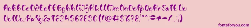 Luxurious Sexy Light Font – Purple Fonts on Pink Background