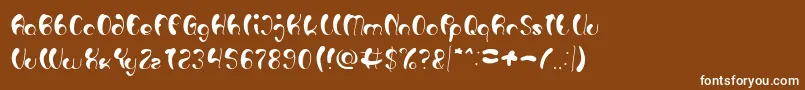 Luxurious Sexy Light Font – White Fonts on Brown Background