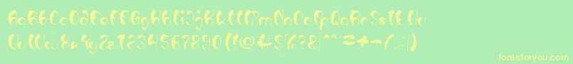 Luxurious Sexy Light Font – Yellow Fonts on Green Background