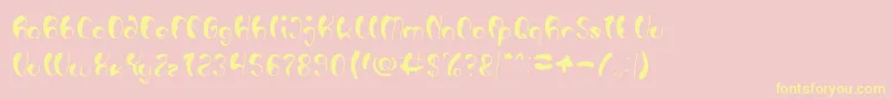 Luxurious Sexy Light Font – Yellow Fonts on Pink Background