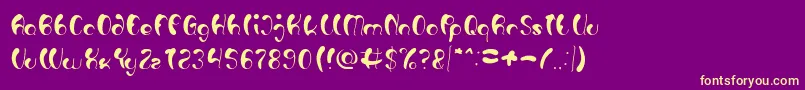 Luxurious Sexy Light Font – Yellow Fonts on Purple Background
