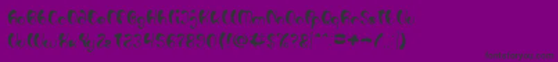 Luxurious Sexy-Schriftart – Schwarze Schriften auf violettem Hintergrund