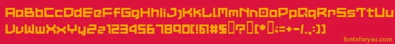 LVDCC    Font – Orange Fonts on Red Background