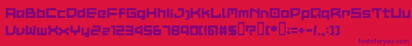 LVDCC    Font – Purple Fonts on Red Background