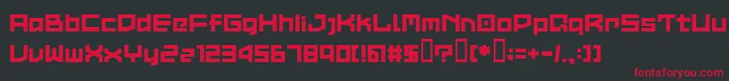 LVDCC    Font – Red Fonts on Black Background