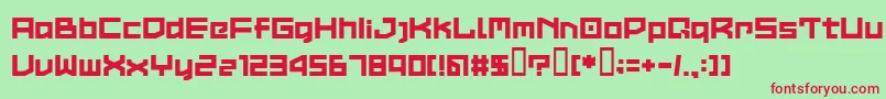 LVDCC    Font – Red Fonts on Green Background