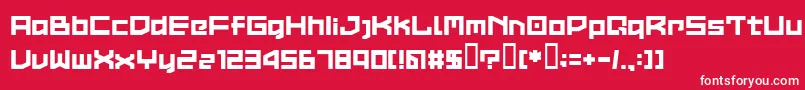 Czcionka LVDCC    – białe czcionki na czerwonym tle