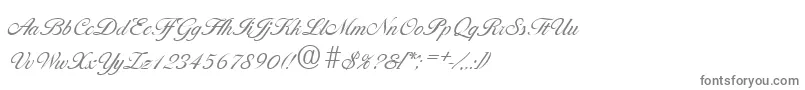 フォントBallantinesLight – 白い背景に灰色の文字