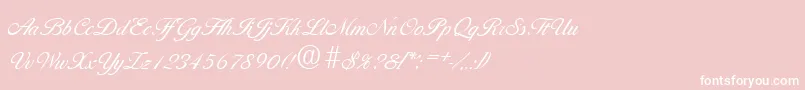 BallantinesLight Font – White Fonts on Pink Background