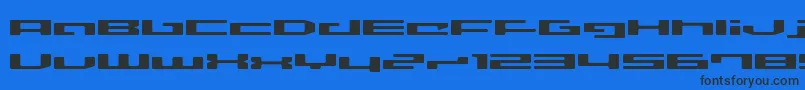フォントLVDCD    – 黒い文字の青い背景