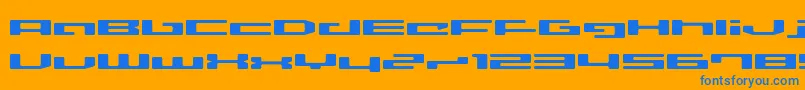 LVDCD    Font – Blue Fonts on Orange Background