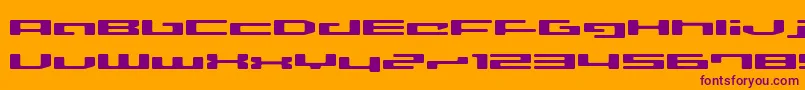 フォントLVDCD    – オレンジの背景に紫のフォント
