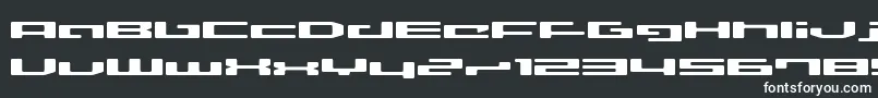 Шрифт LVDCD    – белые шрифты на чёрном фоне