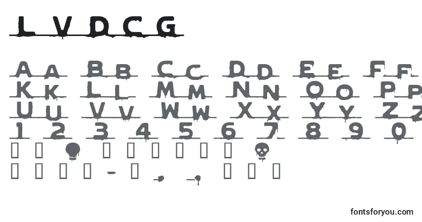 A fonte LVDCG    (133141) – alfabeto, números, caracteres especiais