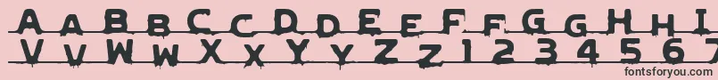 LVDCG    Font – Black Fonts on Pink Background