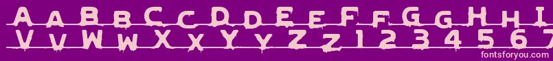 LVDCG   -Schriftart – Rosa Schriften auf violettem Hintergrund