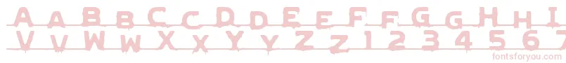 Czcionka LVDCG    – różowe czcionki na białym tle