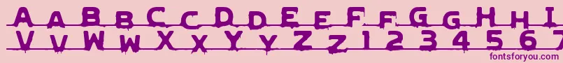 LVDCG   -Schriftart – Violette Schriften auf rosa Hintergrund