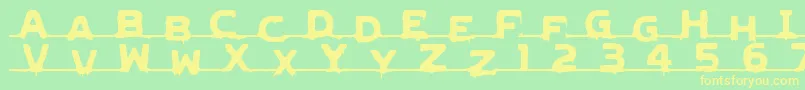 LVDCG   -Schriftart – Gelbe Schriften auf grünem Hintergrund