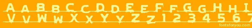 Czcionka LVDCG    – żółte czcionki na pomarańczowym tle