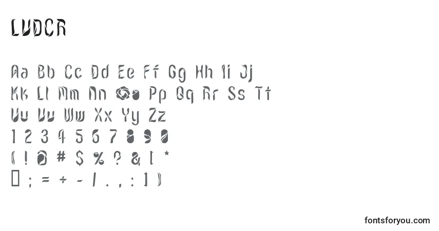 Schriftart LVDCR    (133143) – Alphabet, Zahlen, spezielle Symbole