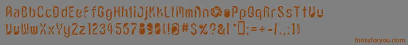 LVDCR    Font – Brown Fonts on Gray Background